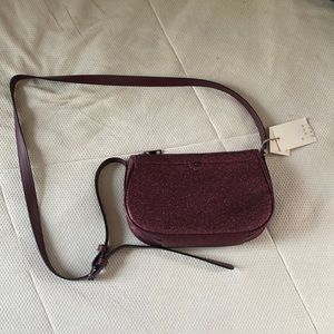Purple sparkly shoulder bag from target